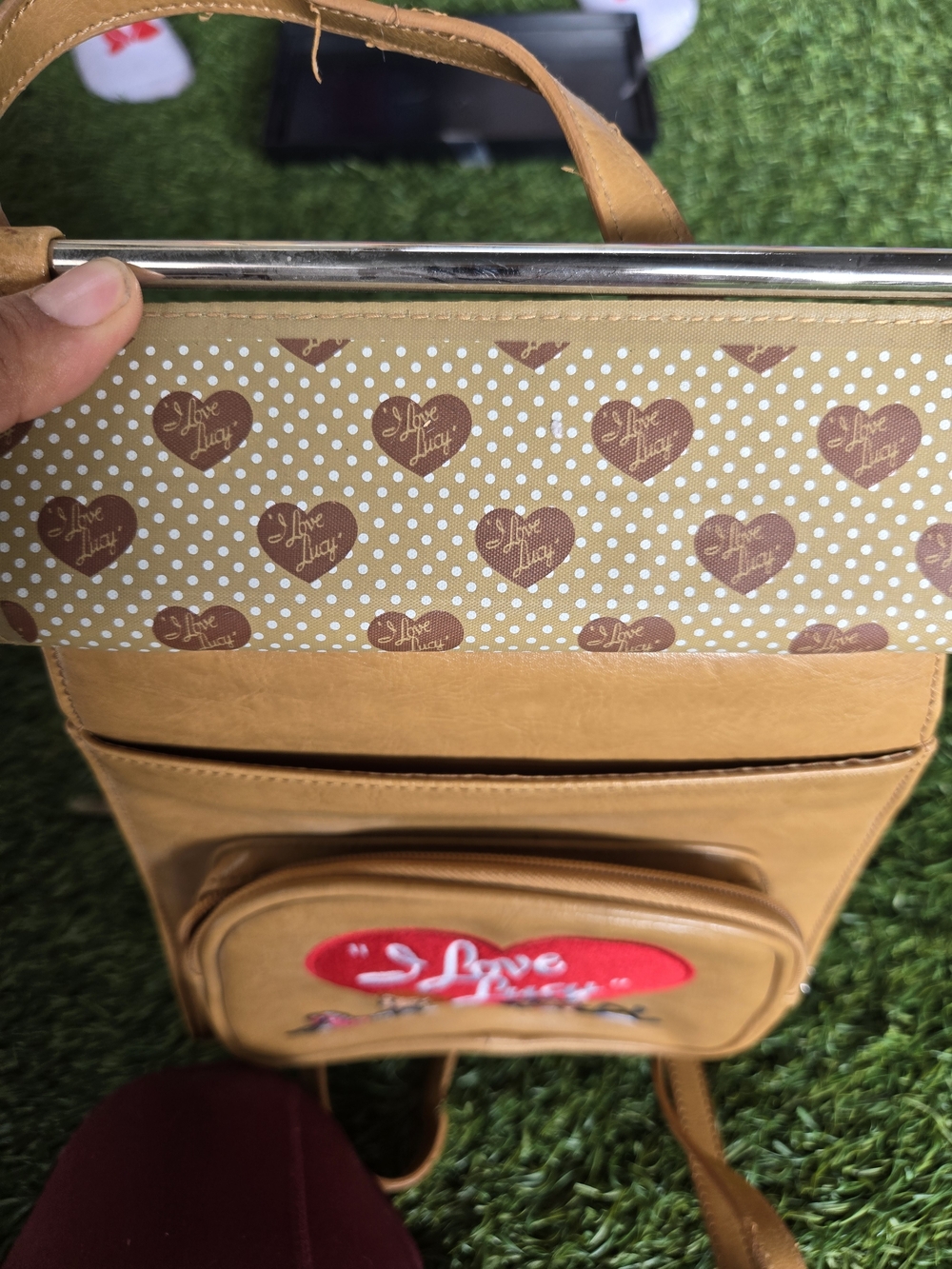 Tan 'I Love Lucy' Graphic Women’s Backpack - Picture 4 of 7